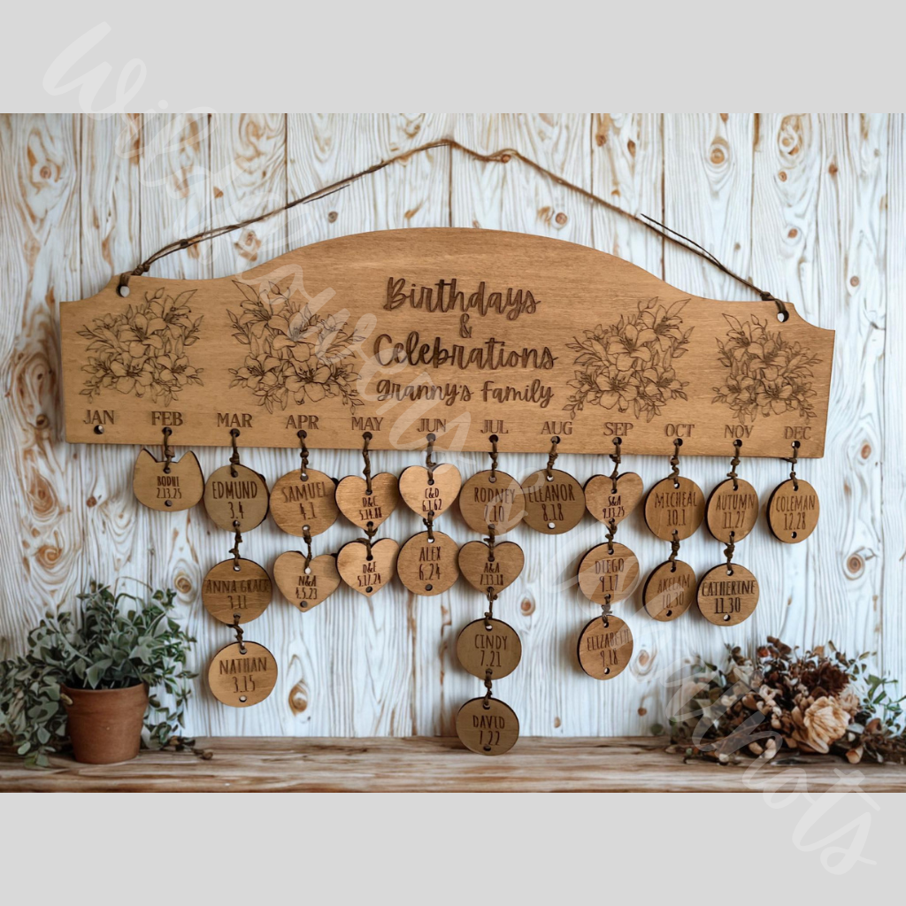 Important Dates Decorative Display Calendar