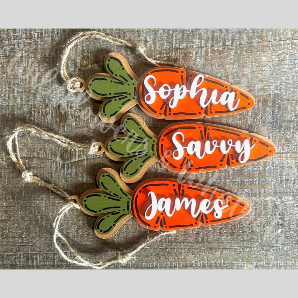 Carrot Name Tags and Gift Tags