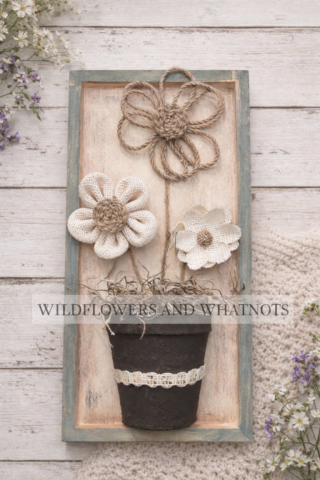Twine Daisies Primitive Wall Decor