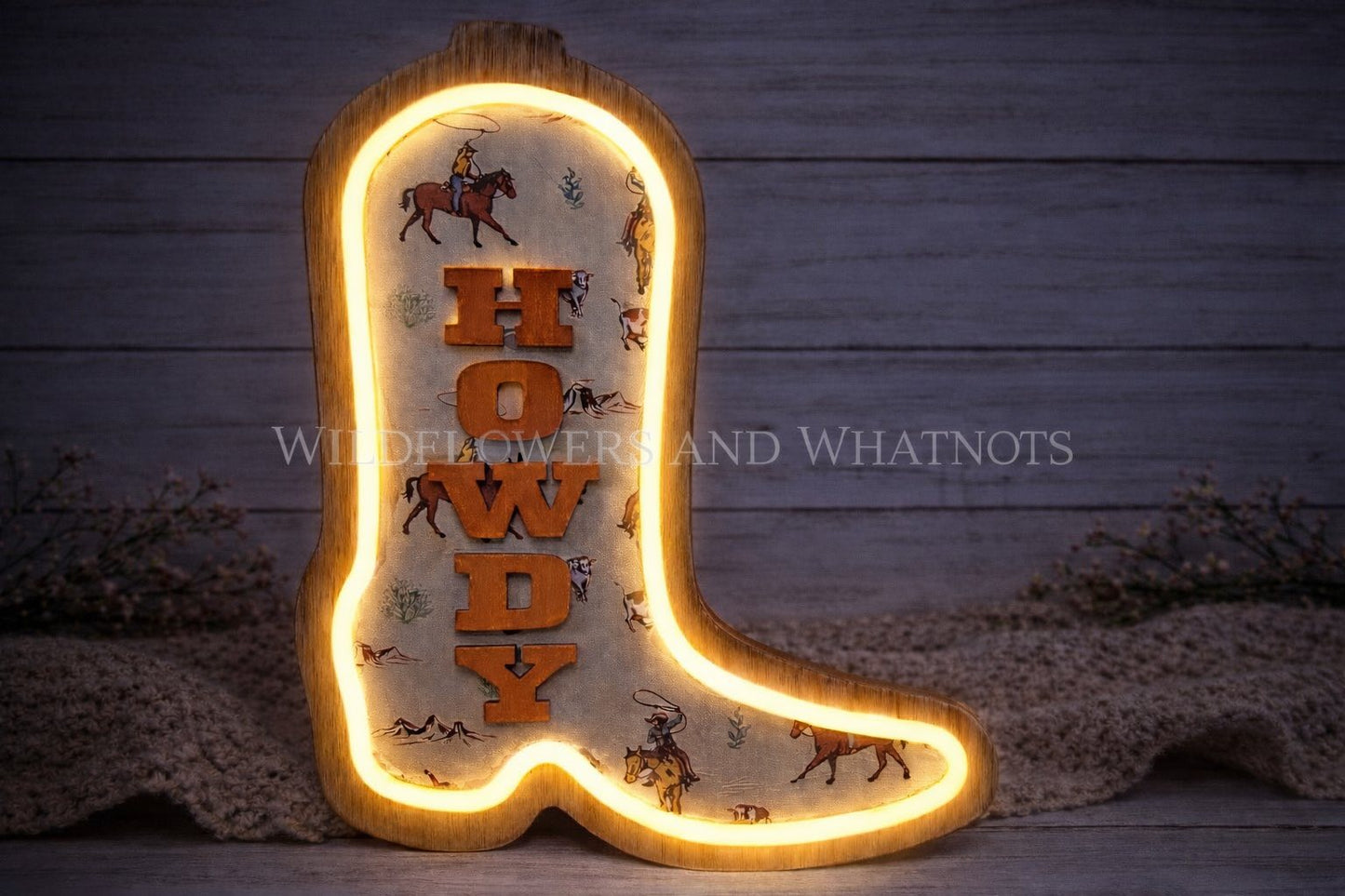 LED Light-up Cowboy/Cowgirl Boot