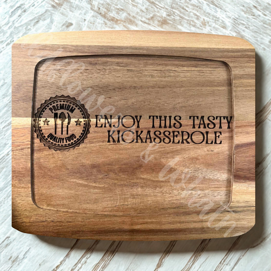 Ceramic Baking Dish with Acacia Wood Lid