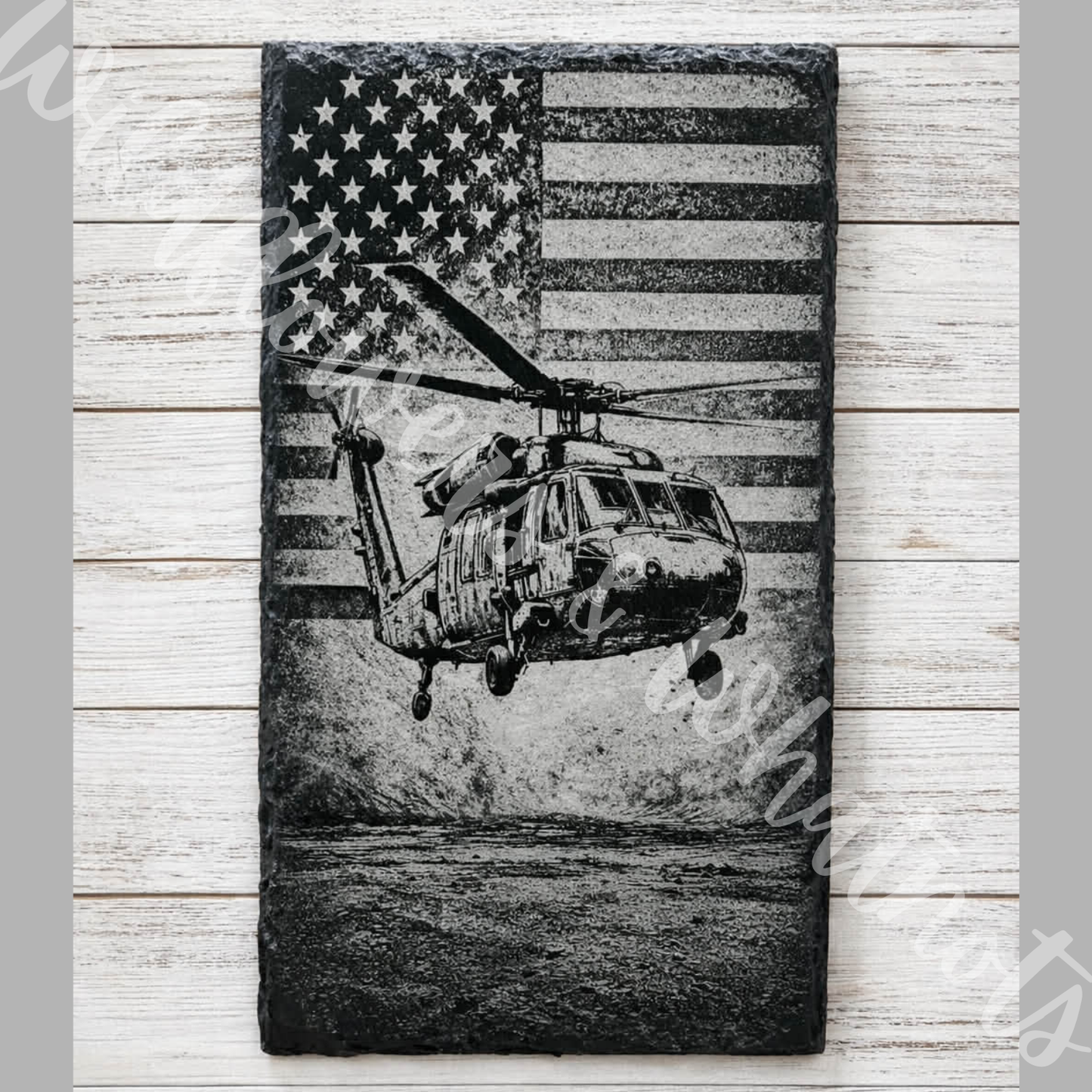 Slate Engraved Print