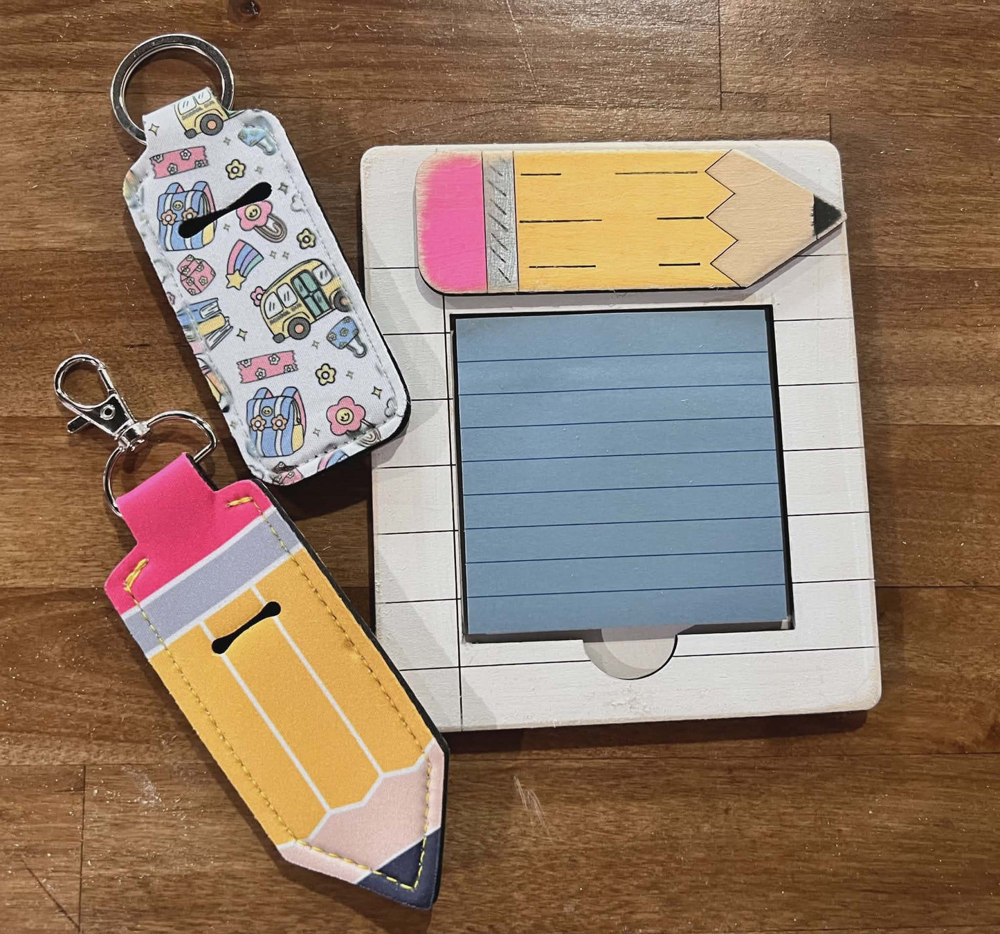 Notepad and Pen Set with Chapstick Holder