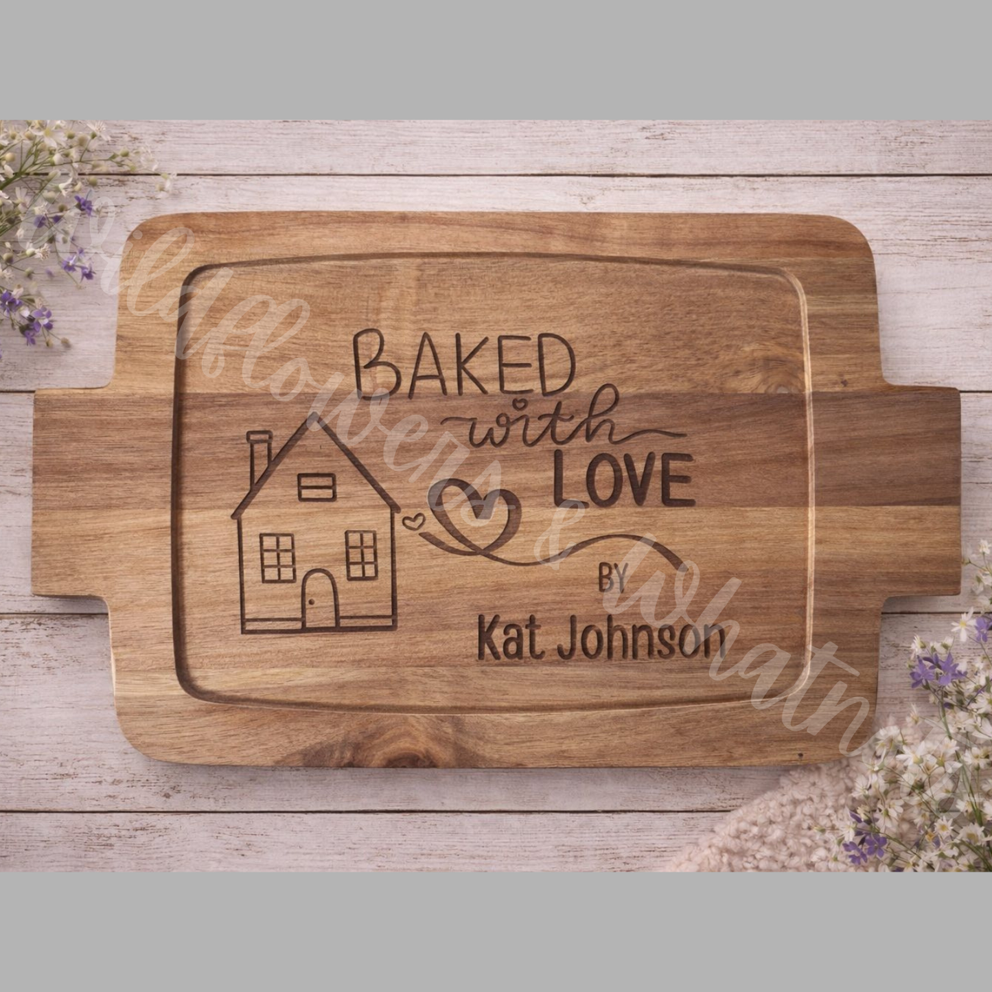 Ceramic Baking Dish with Acacia Wood Lid