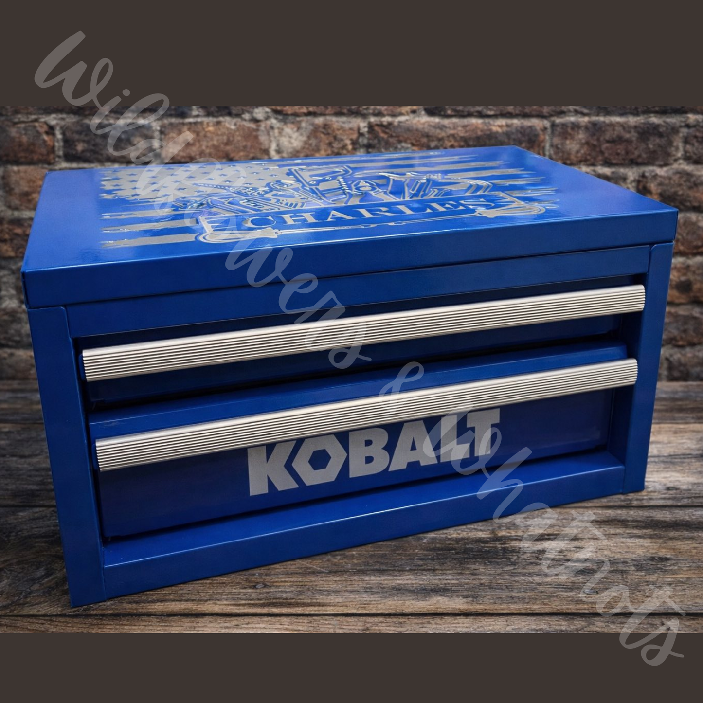 Toolbox with Custom Engraved Top