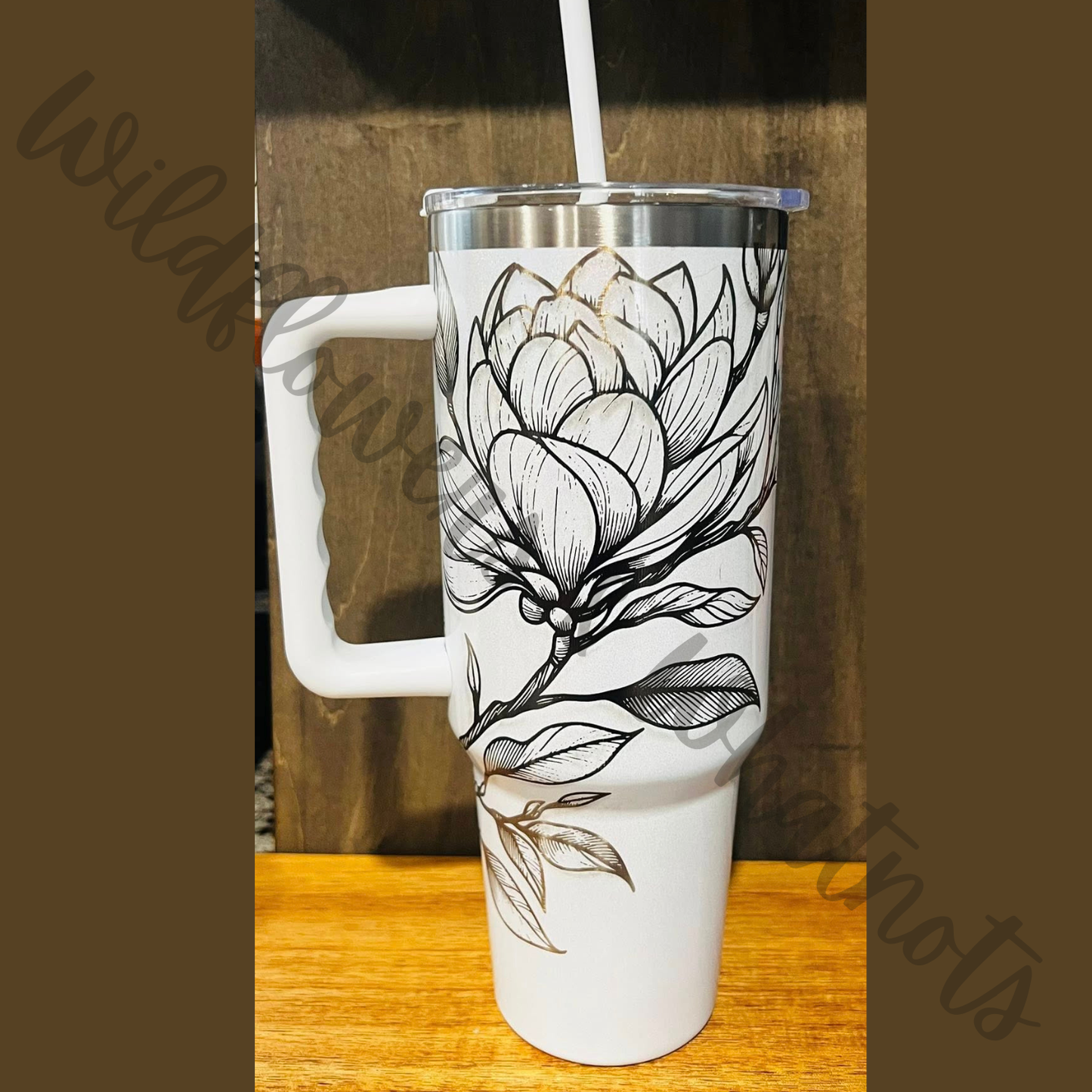 Travel Cup with Handle and Straw