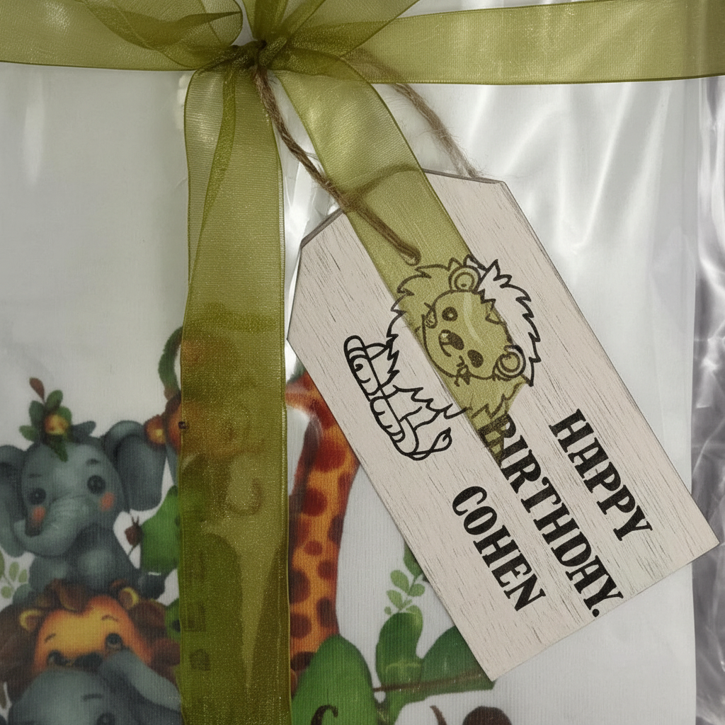 Close-up of Birthday Gift Tag